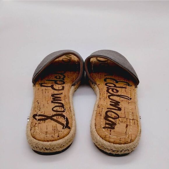 Sam Edelman Aluma Casual Slides Womens Size 6 M Grey Brown Designer Sandals - Picture 4 of 8